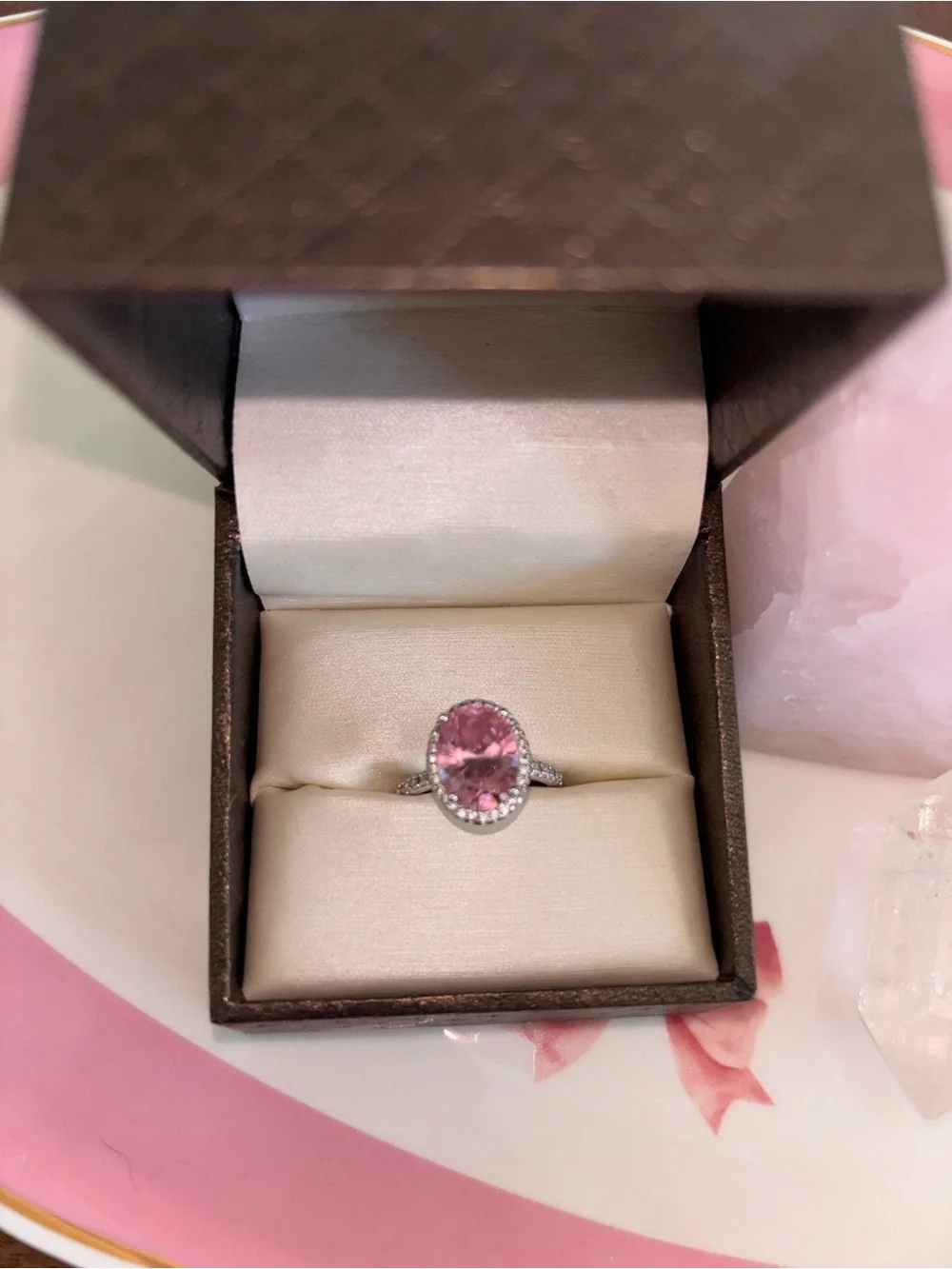 Wesc Pink Halo Silver Ring